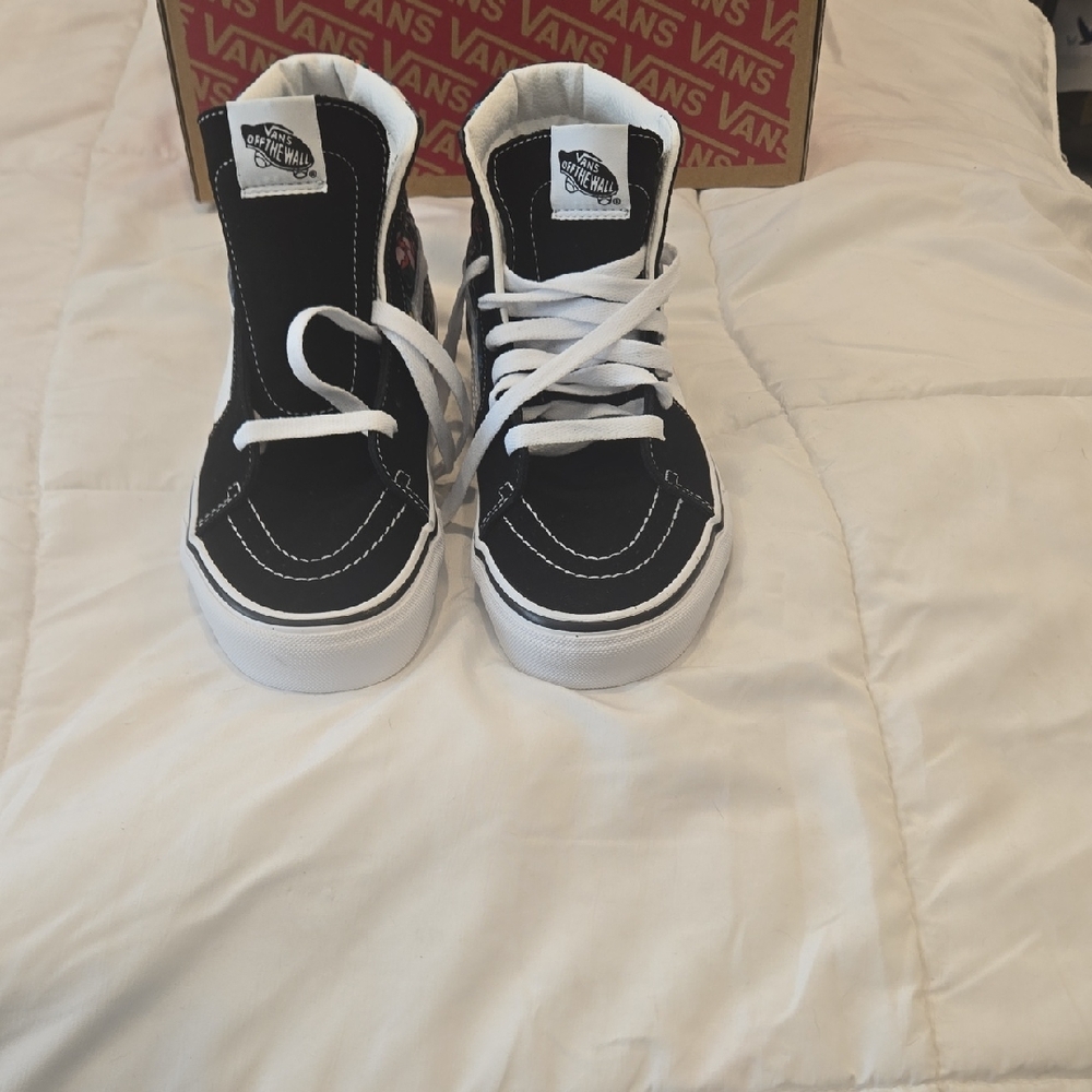 Vans Black and White High-Top Sneakers